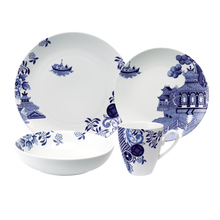 Load image into Gallery viewer, LOVERAMICS WILLOW LOVE STORY 4 piece Dinner Set - Blue