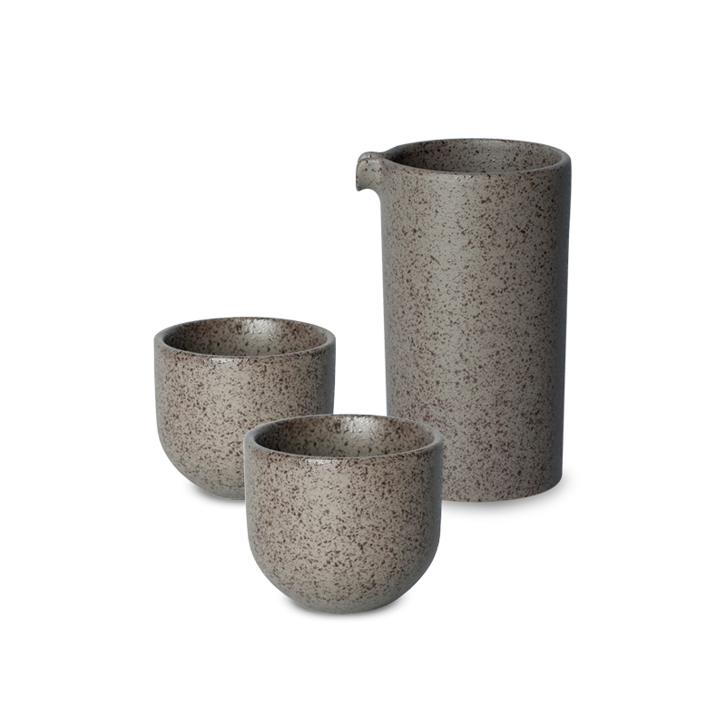 LOVERAMICS BREWERS Specialty Jug with 2pcs Sweet Tasting Cup Set - Granite