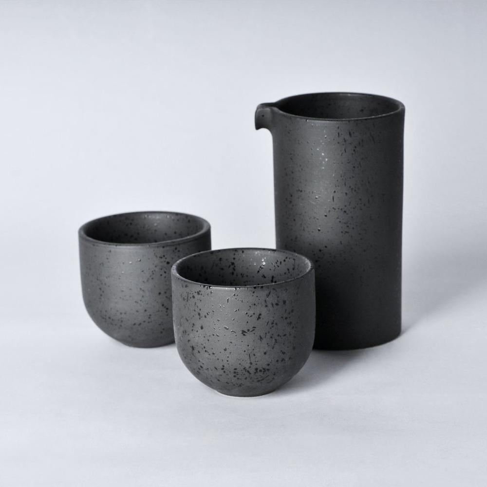 LOVERAMICS BREWERS Specialty Jug with 2pcs Sweet Tasting Cup Set - Basalt