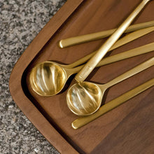 Load image into Gallery viewer, LOVERAMICS Chateau 3 piece Cutlery Set (Spoon Fork Knife) - Brass
