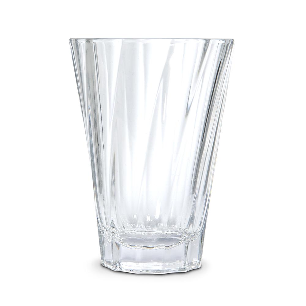 LOVERAMICS Urban Twisted Latte Glass 360ml Clear