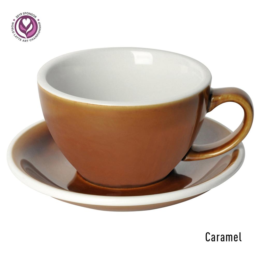 LOVERAMICS EGG 300ML CAFE LATTE ART CUP & SAUCER (POTTERS EDITION & NATURE INSPIRED COLORS)