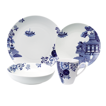 Load image into Gallery viewer, LOVERAMICS WILLOW LOVE STORY 4pc X 21CM assorted salad plate - Blue
