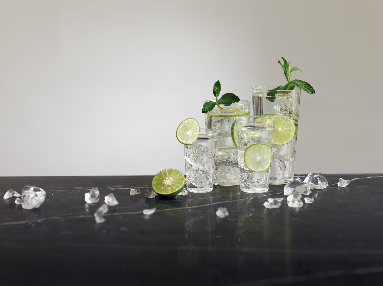 Loveramics Urban Narrow Ultra Thin Glass Cup 330mL Clear Black